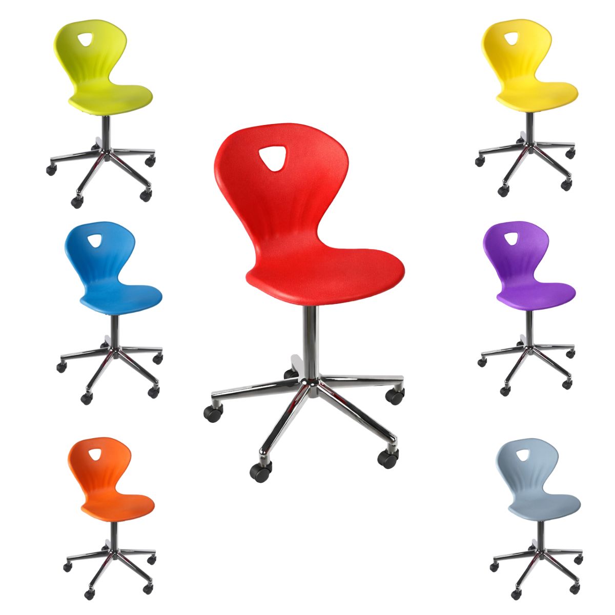 2_2 Ученически стол Kori Swivel Chrome - Image 1