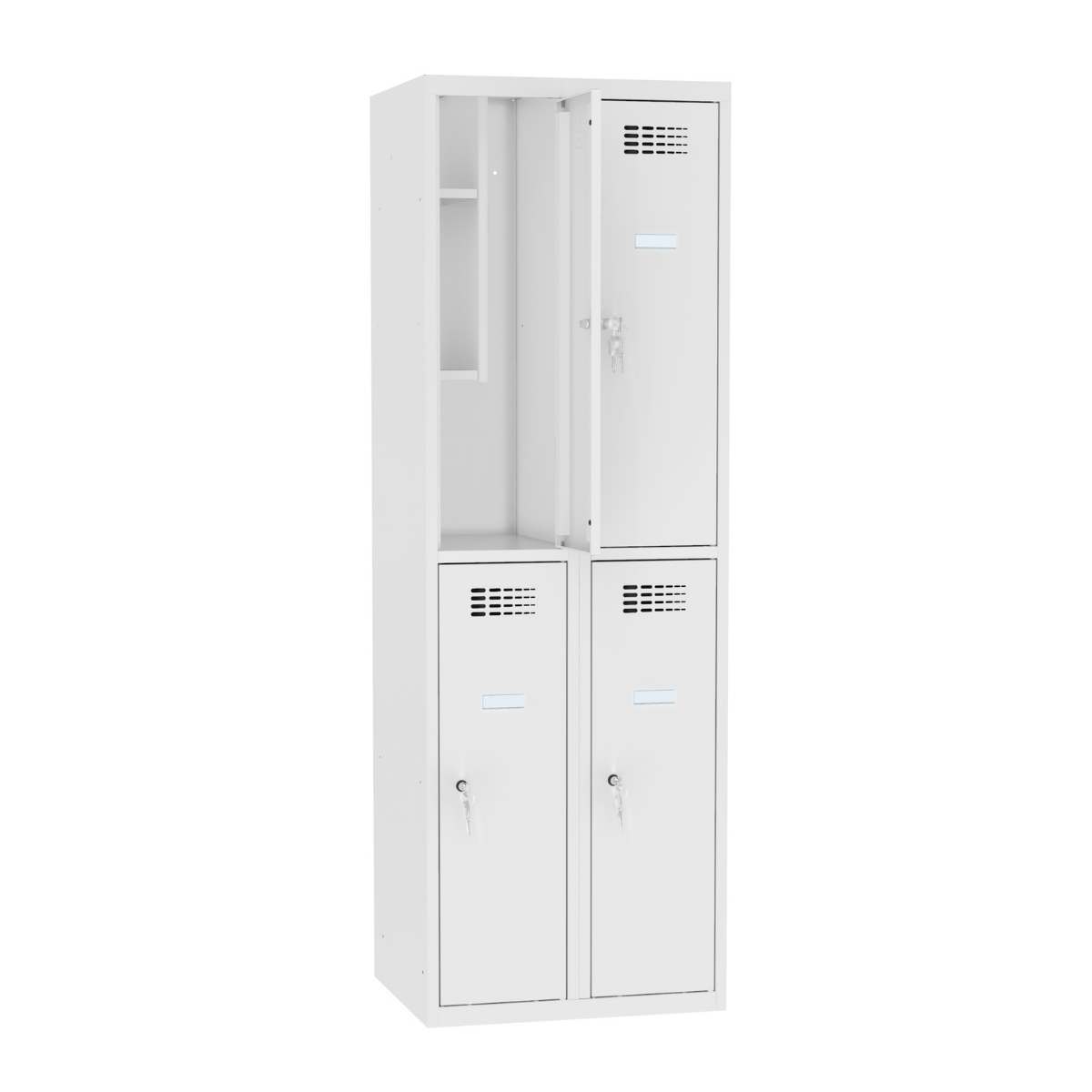 MSus322-7035-open-book-shelf-ks Метален шкаф-гардероб MSUS 422 DB - Image 1