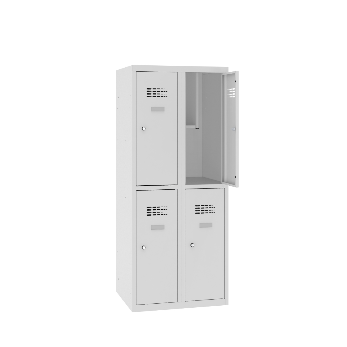 MSus322S-7035-open-ks Детски метален шкаф-гардероб MSUS 322 S - Image 1