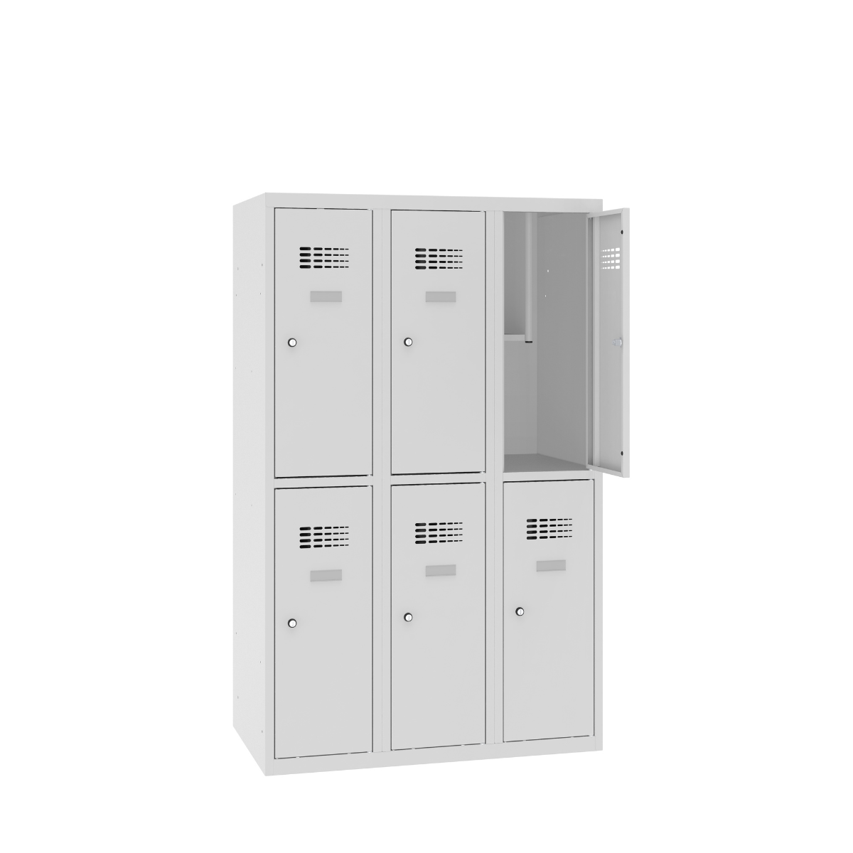 MSus332S-7035-open-ks Детски метален шкаф-гардероб MSUS 332 S - Image 1