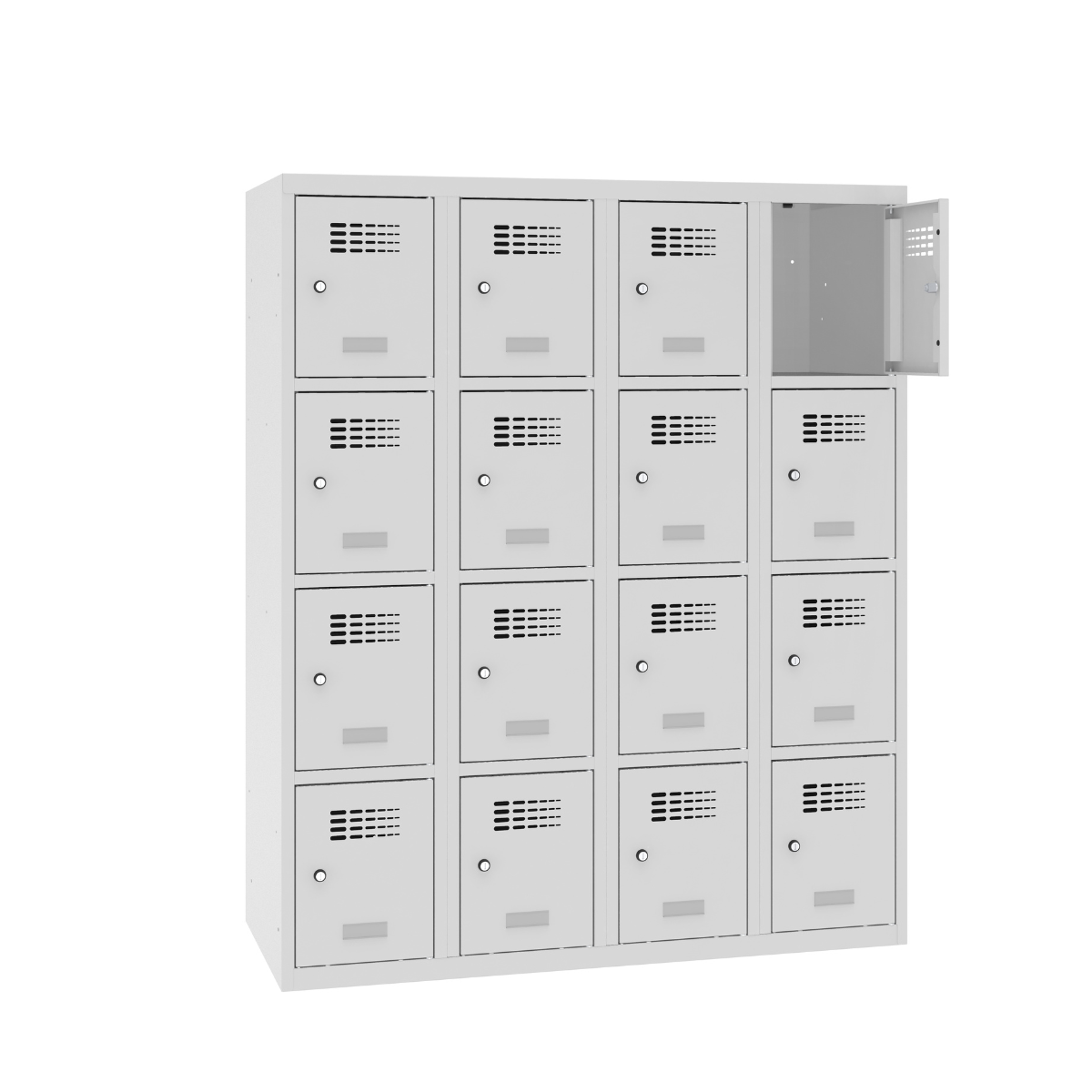 MSus344S-7035-open-ks Детски метален шкаф MSUS 344 S - Image 1