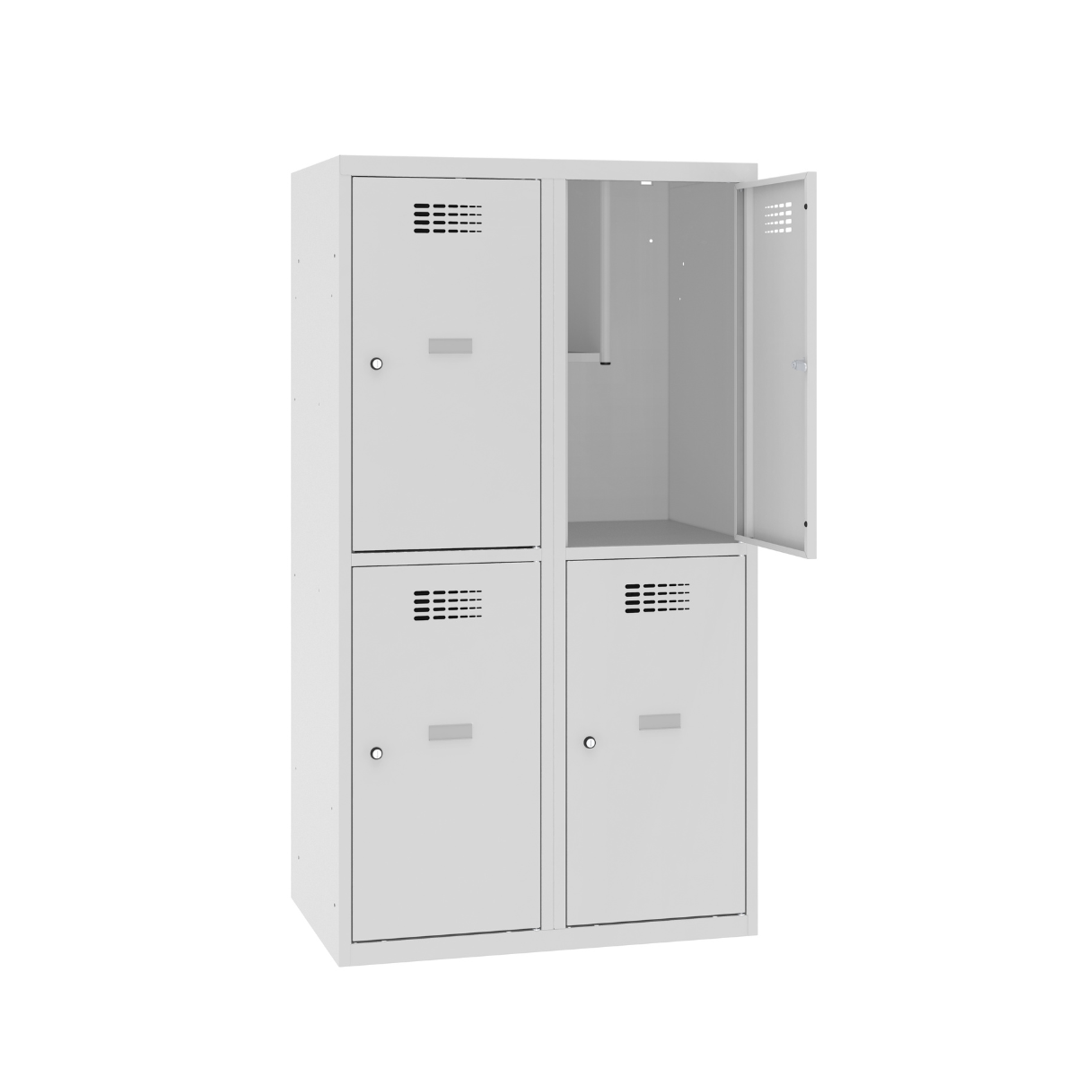 MSus422S-7035-open-ks Детски метален шкаф-гардероб MSUS 422 S - Image 1
