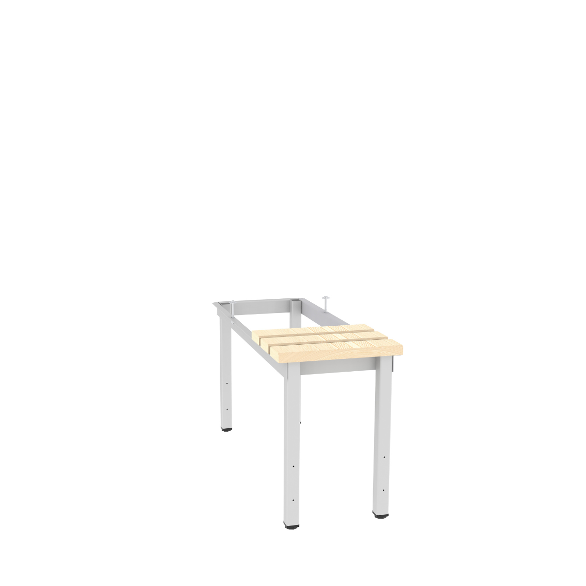 PWSU313W-7035-base-eco-ks Метална основа с пейка P313 - Image 1