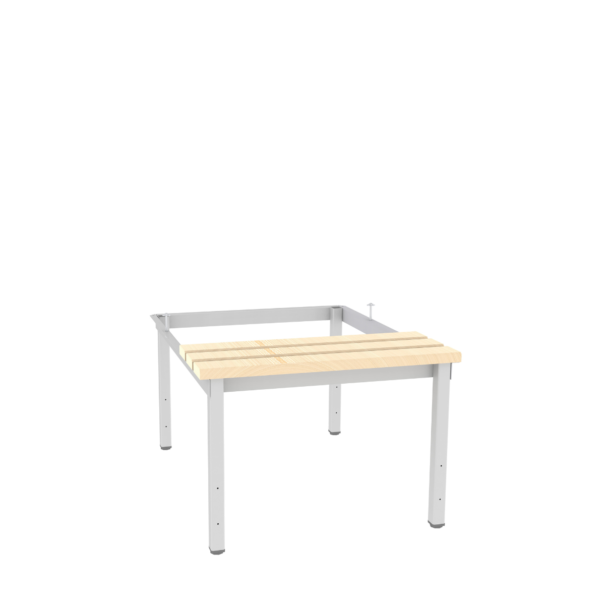 PWSU323W-7035-base-eco-ks Метална основа с пейка P323 - Image 1