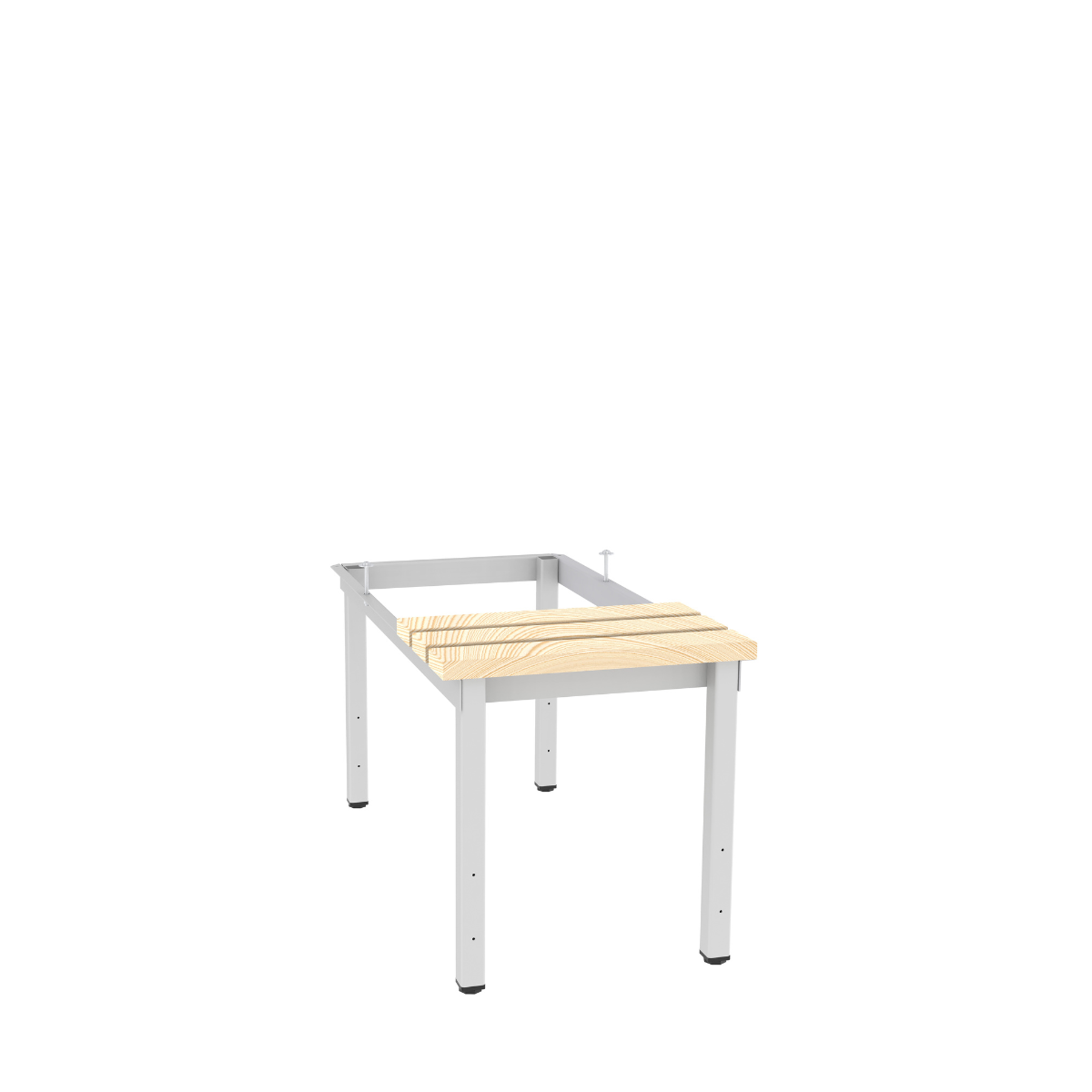 PWSU413W-7035-base-eco-ks Метална основа с пейка P413 - Image 1