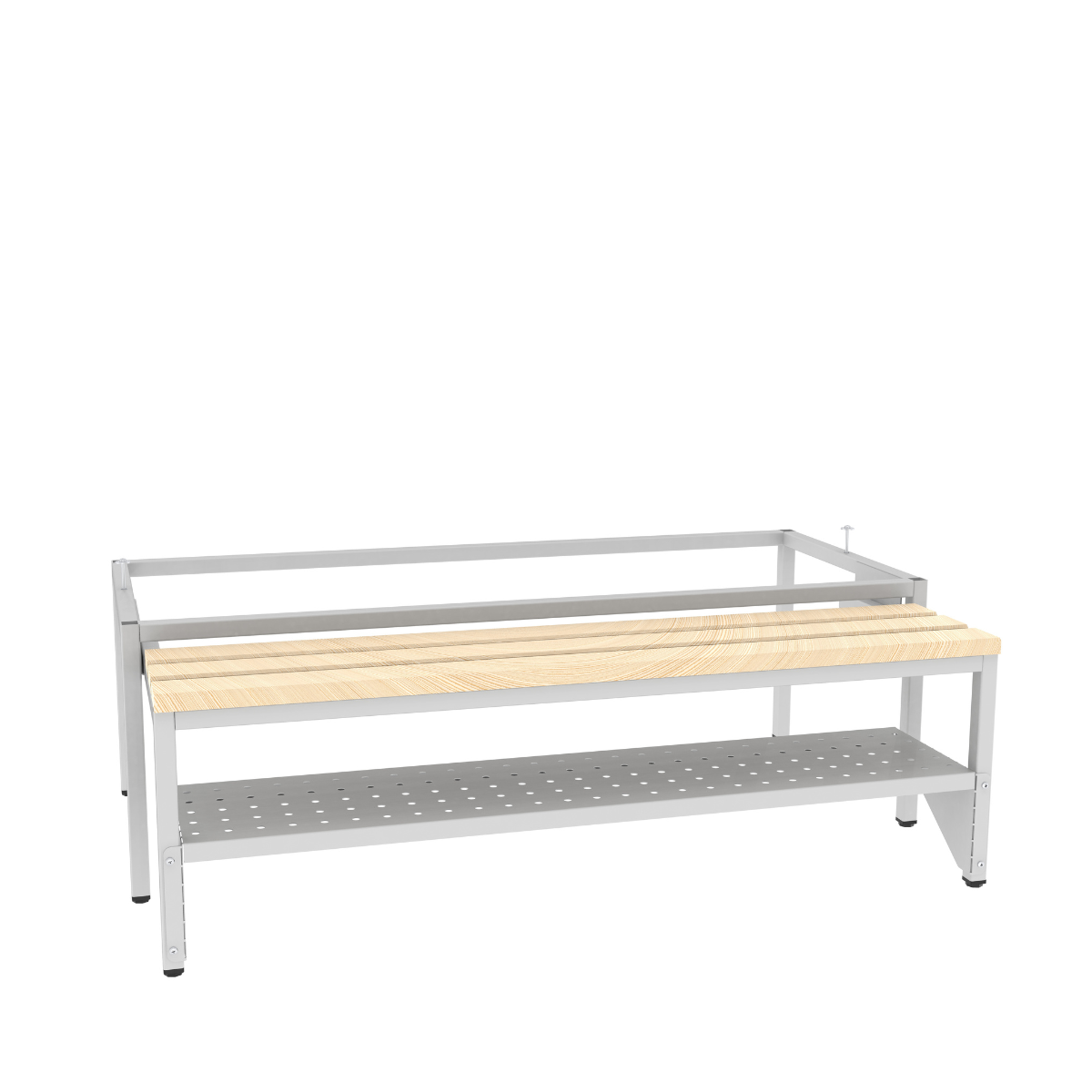 Pw431W-7035-base-extendable-shoe-shelf-ks-2 Метална основа с разтегателна пейка PW431 и рафт PP431 - Image 1