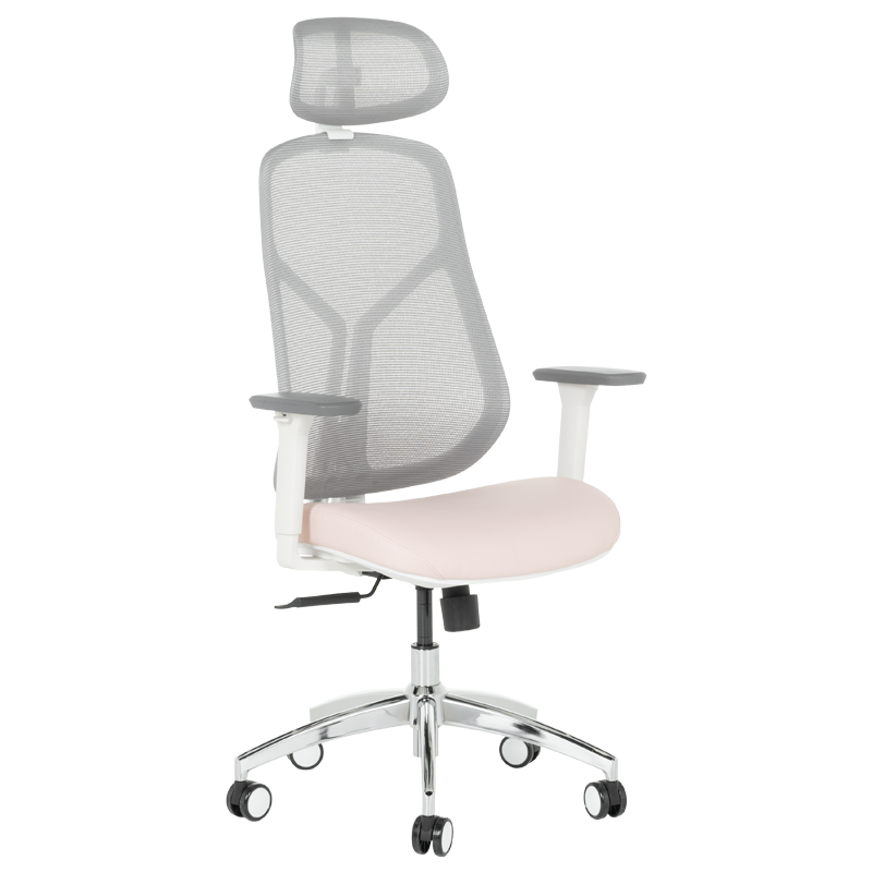 ergonomichen-stol-carmen-7901-w-eko-koja-siv-rozov Ергономичен стол Carmen 7901 W еко кожа - сив-розов - Image 1