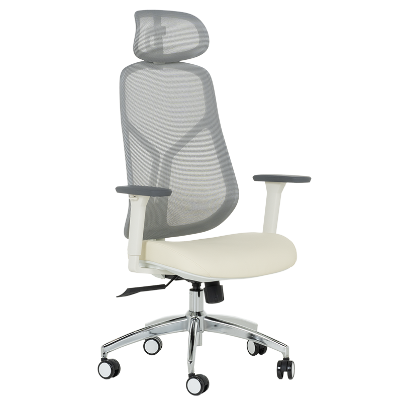 ergonomichen-stol-carmen-7901-w-eko-koja-siv-shampansko Ергономичен стол Carmen 7901 W еко кожа - сив-шампанско - Image 1