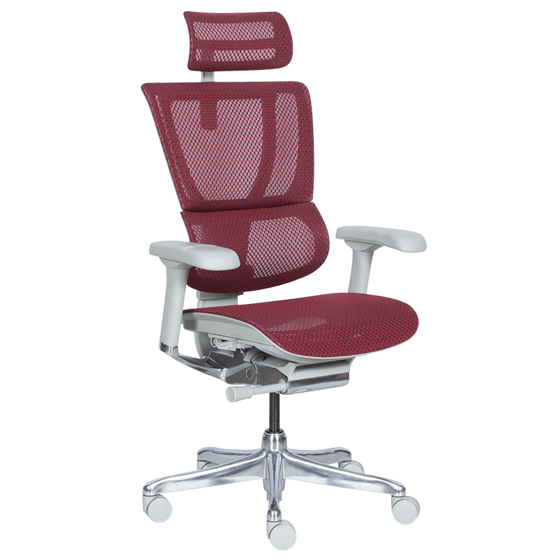 ergonomichen-stol-ergohuman-ioo-elite-2-siva-ramka-cherven Ергономичен стол ERGOHUMAN IOO ELITE 2 - сива рамка - червен - Image 1