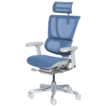 Ергономичен стол ERGOHUMAN IOO ELITE 2 - сива рамка - син - Image 4
