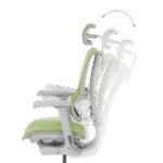 Ергономичен стол ERGOHUMAN IOO ELITE 2 - сива рамка - зелен - Image 10