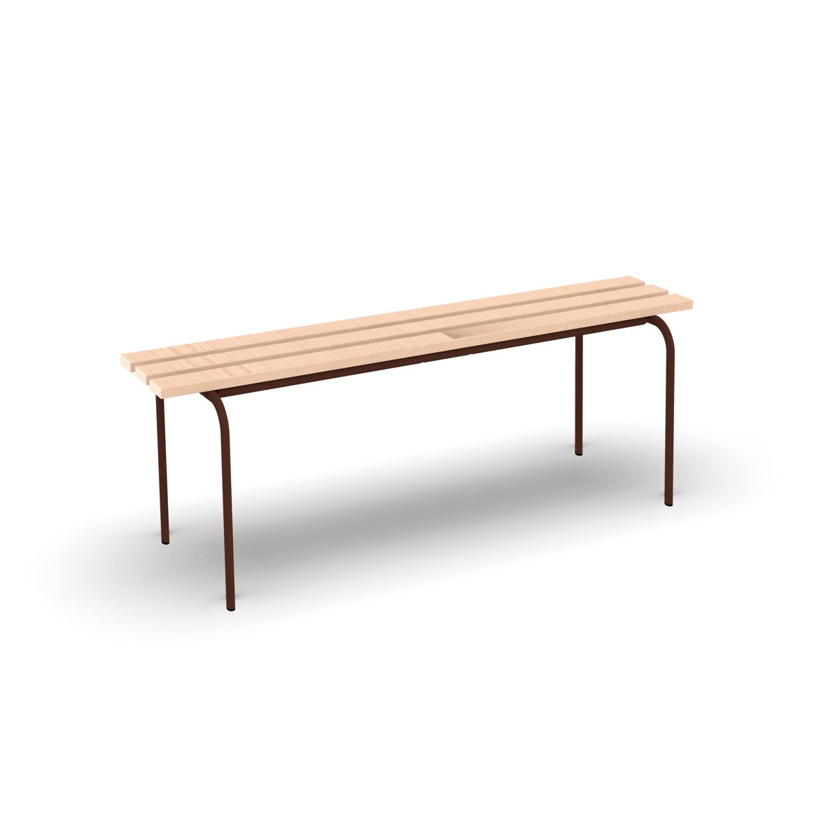 furnit.bg-202204-lo-12-13849 Единична пейка LO 12 - RAL 8016 Mahogany brown - MALOW - Image 1