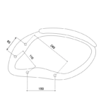 Подлакътник за офис стол 7502 - ляв - Image 3
