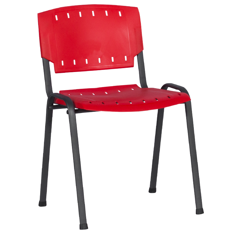 posetitelski-stol-prizma-cherven Посетителски стол Prizma - червен - Image 1