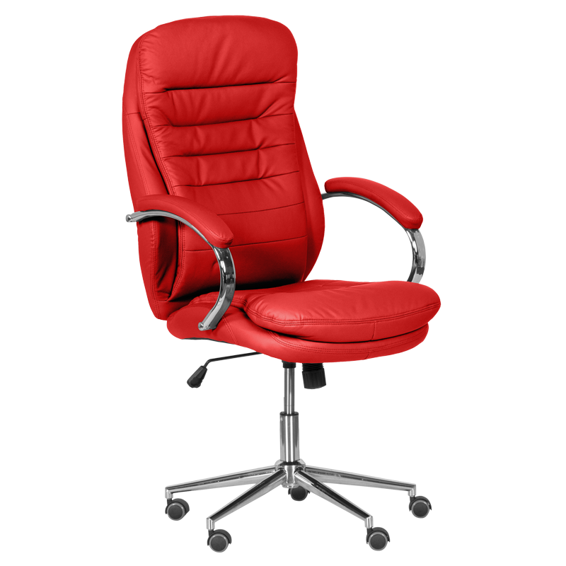 prezidentski-ofis-stol-carmen-6113-1-cherven Президентски офис стол Carmen 6113-1 - червен - Image 1