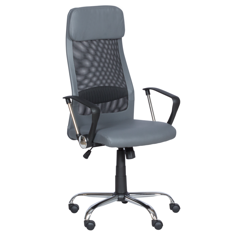 prezidentski-ofis-stol-carmen-6184-m-siv Президентски офис стол Carmen 6184 M - сив - Image 1