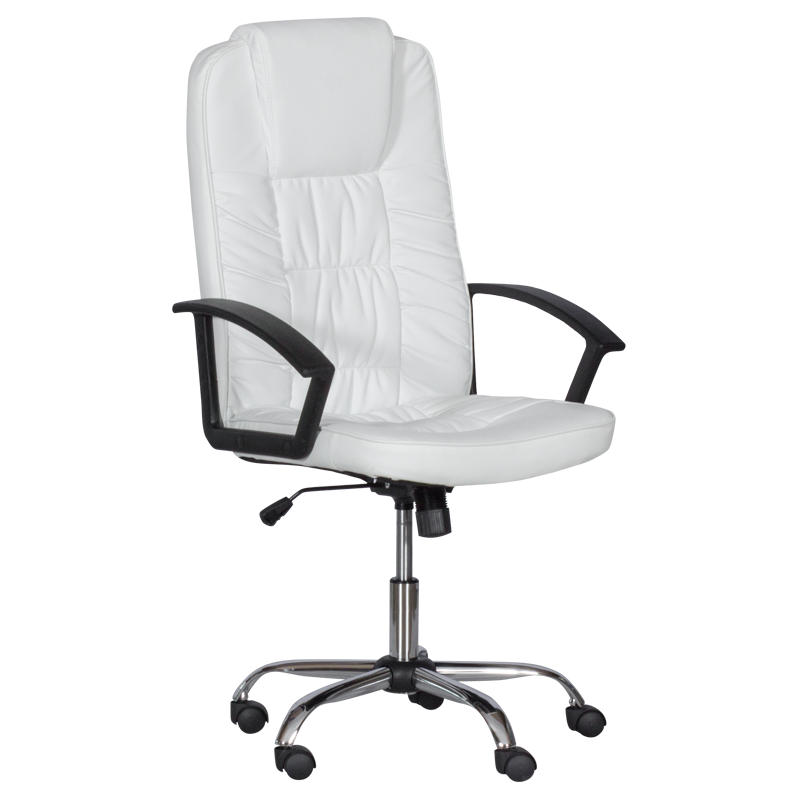 prezidentski-ofis-stol-carmen-6681-bjal Президентски офис стол Carmen 6681 - бял - Image 1