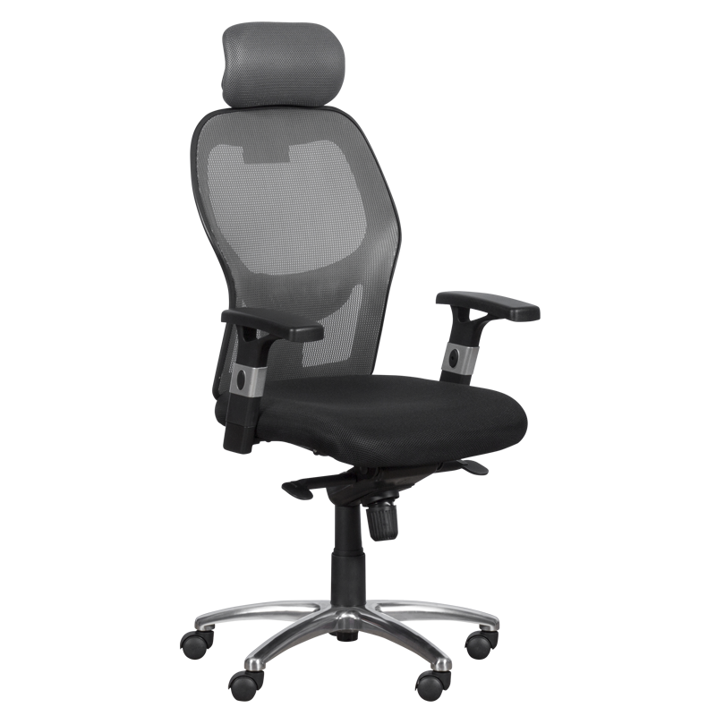 prezidentski-ofis-stol-carmen-7520-cheren-siv Ергономичен стол Carmen 7520 - черен - сив - Image 1