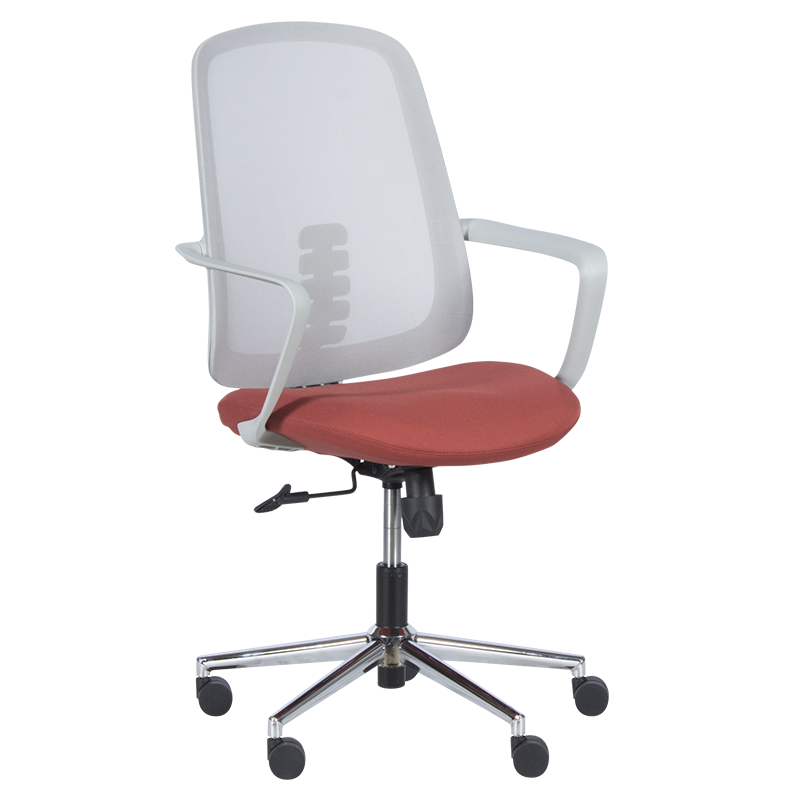raboten-ofis-stol-carmen-7063-siv-cherven Работен офис стол Carmen 7063 - сив-червен - Image 1